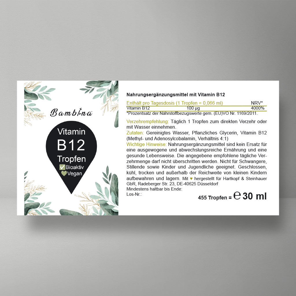 Doppelpack: Vitamin D3 & Vitamin B12 Tropfen